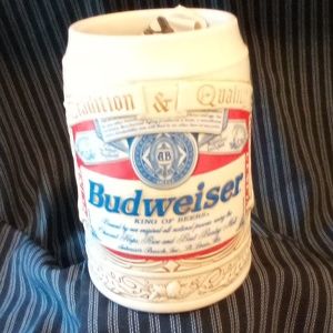 Vintage 1990 Budweiser - Antique Budweiser Label Stein Stein Caramarte